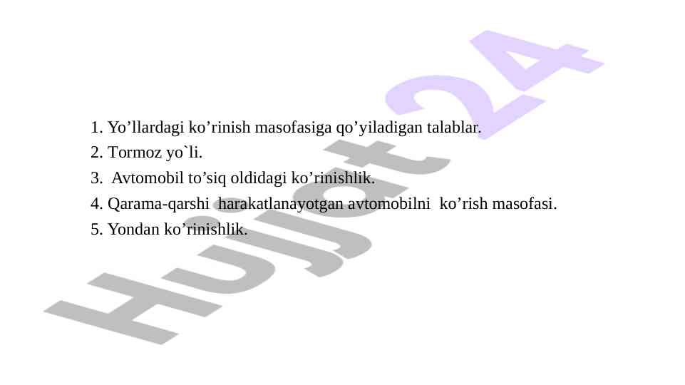 Avtomobillar tormozlanishi haqida ta’lim darslari