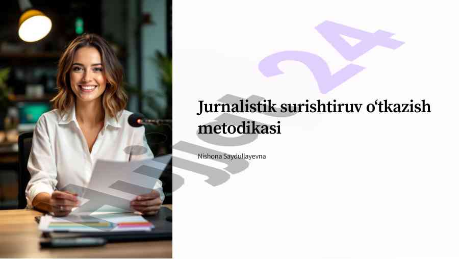 Surishtiruv jurnalistikasi metodikasi bo‘yicha qo‘llanma