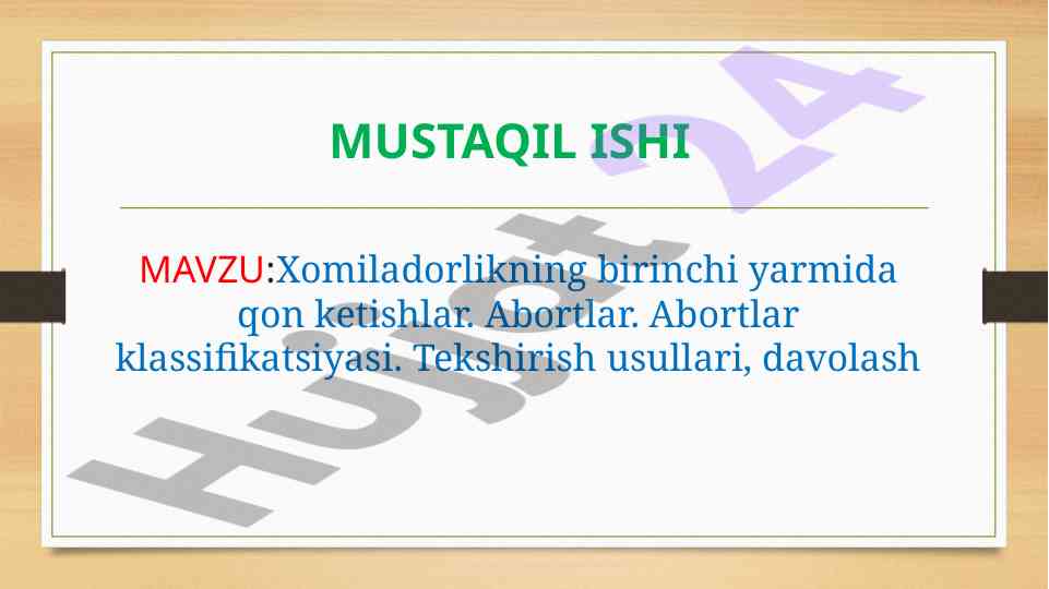 Homiladorlikda qon ketish sabablari va uchratilishlar