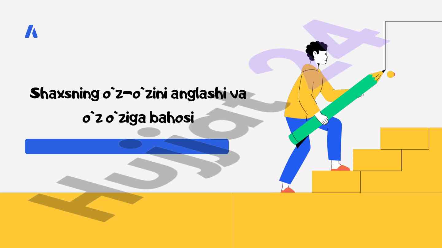 Shaxsning o'z-o'zini anglash va o'ziga bahosi