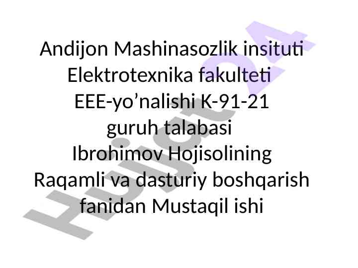 Real vaqt modulini dasturiy boshqarish