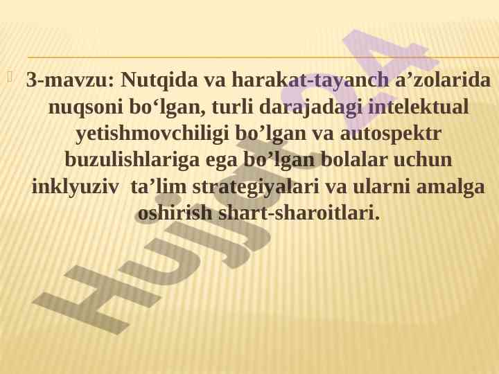 Nutqida nuqsoni bo‘lgan bolalar uchun taʼlim mеtodikasi