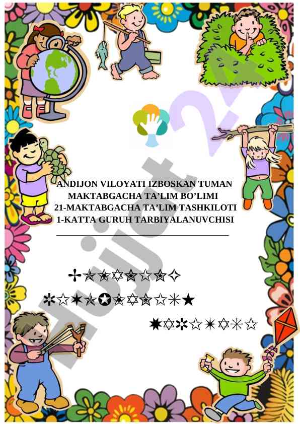 Bolalar rivojlanish xaritasini tashkil etish