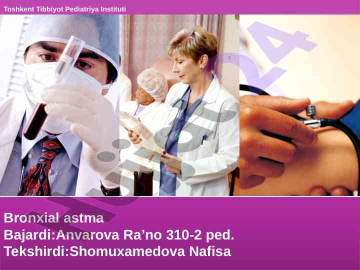 Bronxial astma: tarqalish va etiologiyasi