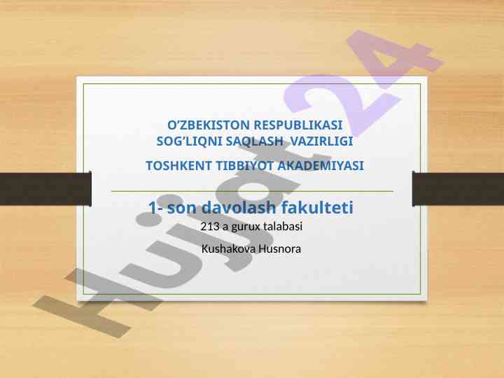 Quloq gistologiyasi va eshitish tizimining tuzilishi