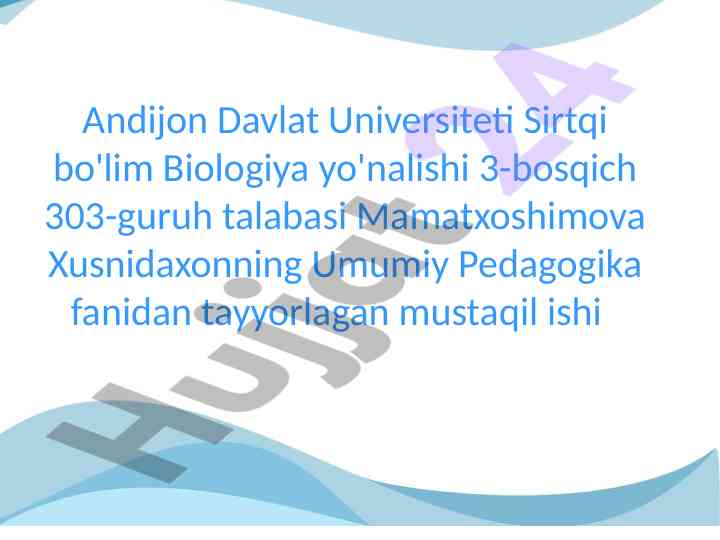 Ilmiy dunyoqarashni shakillantirish va o'quvchilarni aqliy tarbiyalash