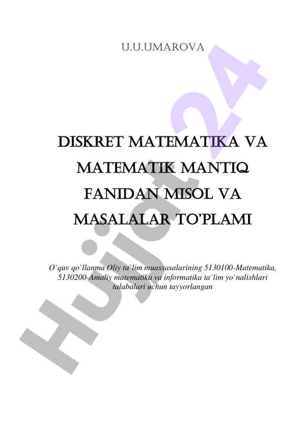 Diskret matematika va matematik mantiq misol va masalalar