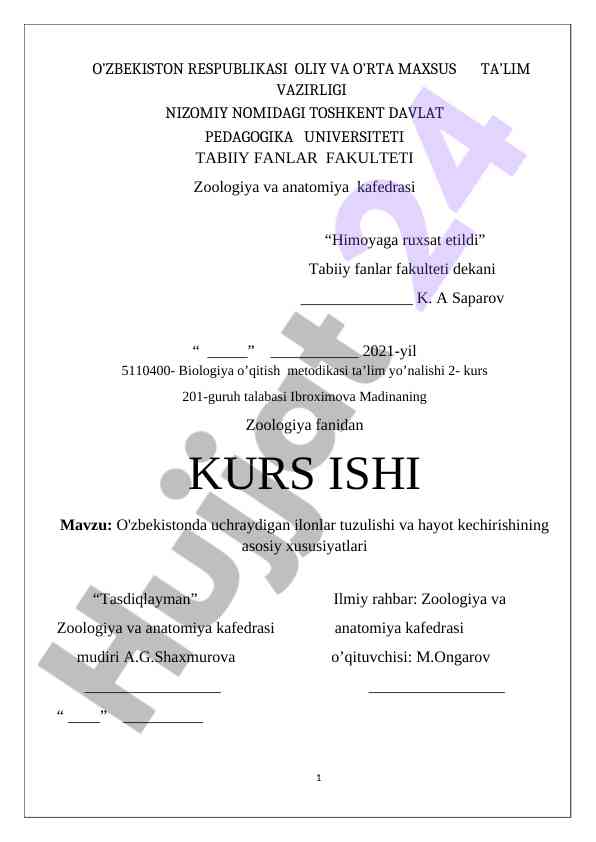 O'zbekistonda uchraydigan ilonlar hayot xususiyatlari