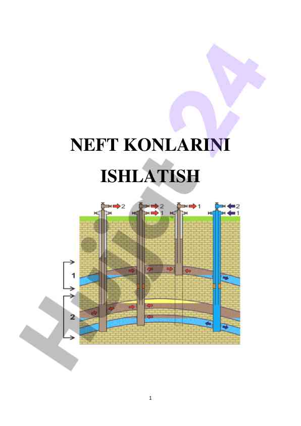 Neft konlarini ishlatish fanining ta'lim yo'nalishlari