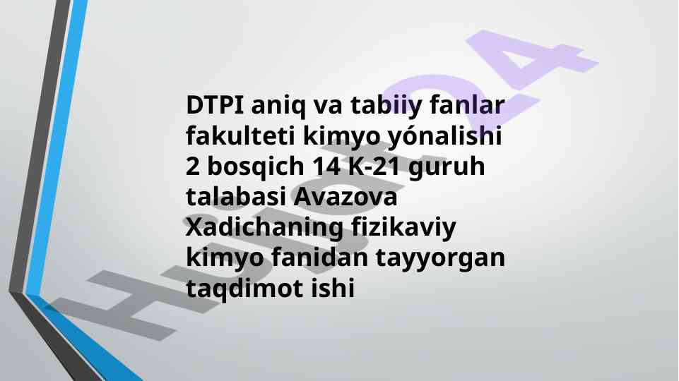Zamonaviy fizikaviy va fizik kimyoviy tadqiqot usullari