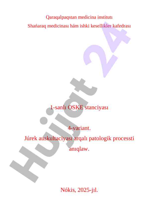 Júrek auskultaciyasının patologik prosesleri