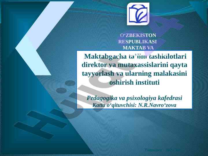 Psixologning ish hujjatlari va rivojlanish xaritasini tahlil