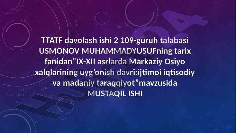 Ix-xii asrlarda markaziy osiyo uyg'onish davri