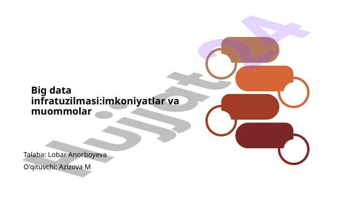 Big data infratuzilmasi imkoniyatlari va muammolari