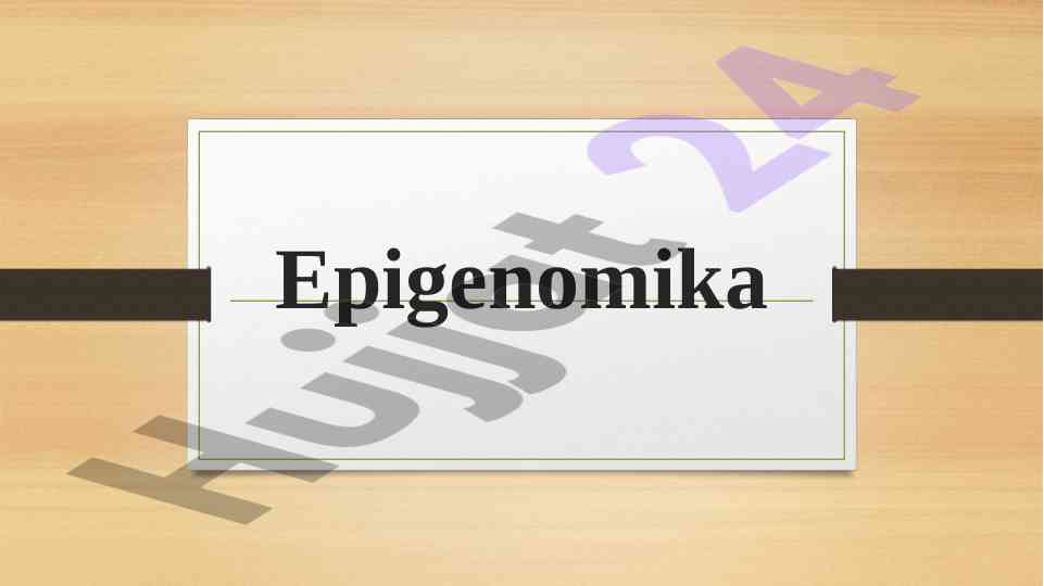 Epigenomikaga kirish va epigenomik o'zgarishlar