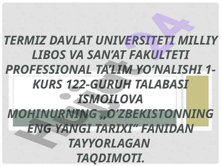 O‘zbekistonda prezidentlik institutining joriy etilishi