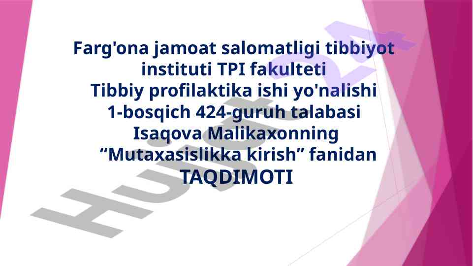 Gigiyena fanining tarixi va rivojlanish bosqichlari