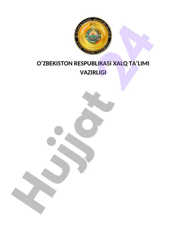 O‘zbekiston respublikasi ta’lim tashkiloti haqida ma’lumotlar