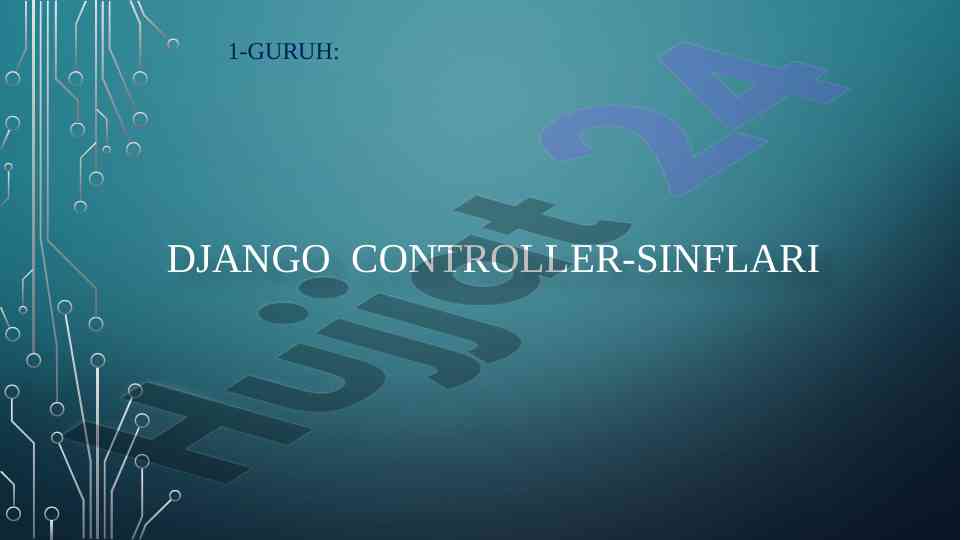 Django controller tushunchasi va mvc/mvt modeli