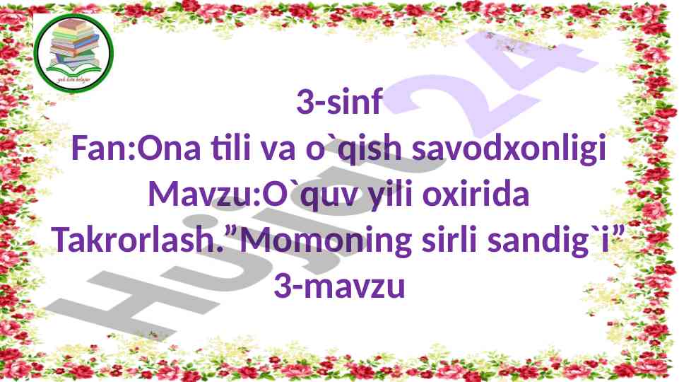 Ona tili va o'qish savodxonligi takrorlash