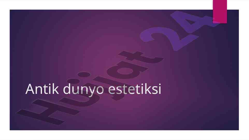 Qadimgi sharq estetikasi va merosi
