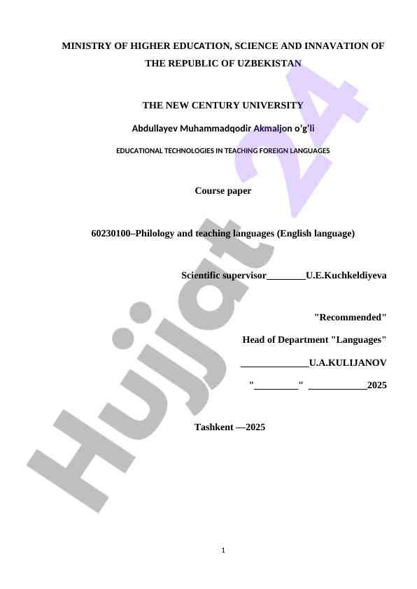 Educational technologies in teaching foreign languages