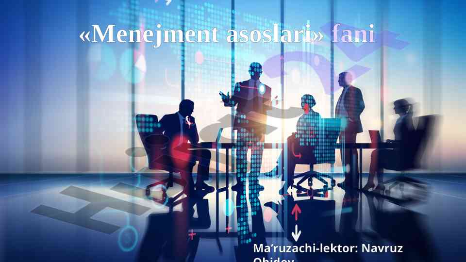 Boshqaruv usullari tushunchasi va tasnifi