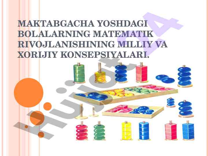 Maktabgacha ta'lim tizimidagi matematik rivojlanish