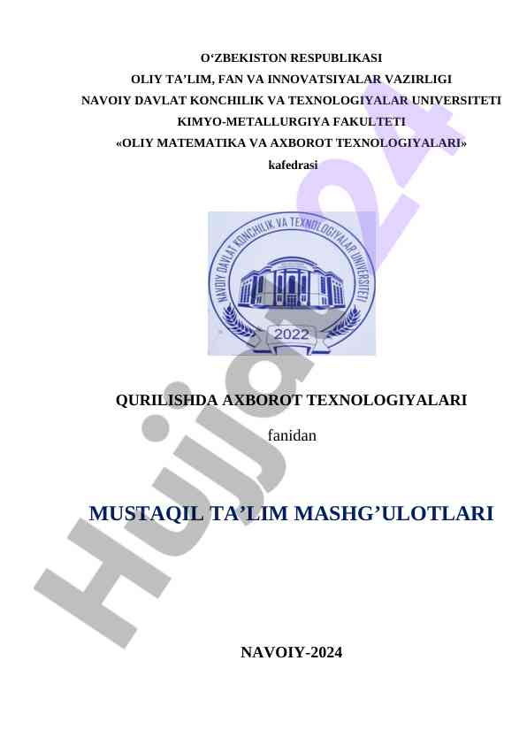Mustaqil ta'limning shakli va mazmuni