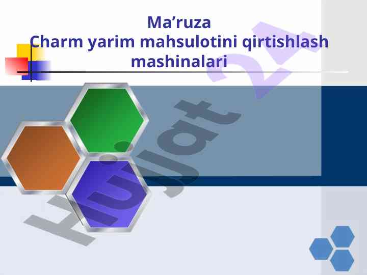 Charm yarim mahsulotini qirtishlash mashinalari
