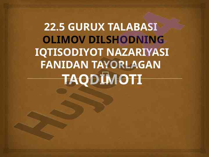 Fiziokratlar oqimi: iqtisodiy nazariyalar tahlili