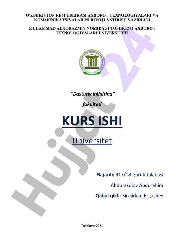 Dasturiy injiniiringda otmlardagi axborot texnologiyalari