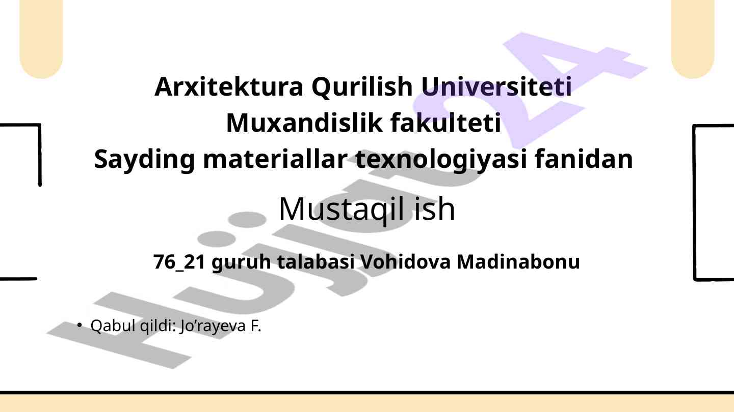 Vinil sayding materiallari texnologiyasi tahlili