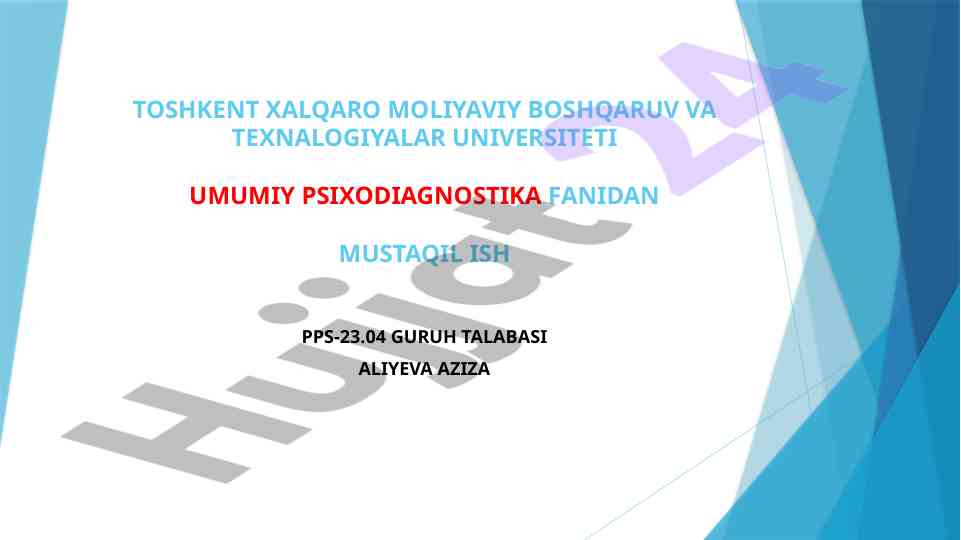 O'zining his etish faollik kayfiyat metodikasi