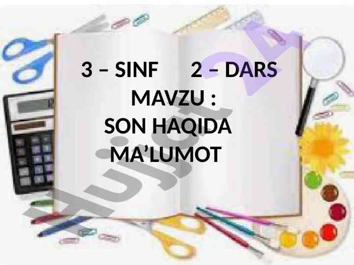 Sonlar haqida ma’lumotlar va mashqlar