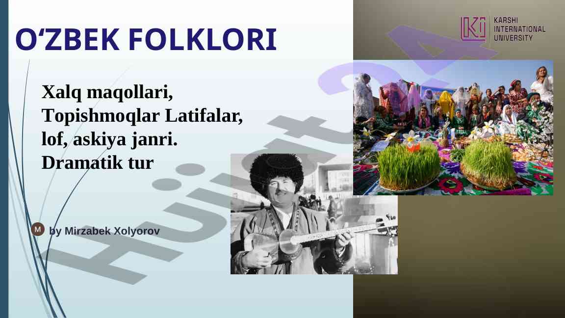 O‘zbek folklori: xalq maqollari va ularning janrlari