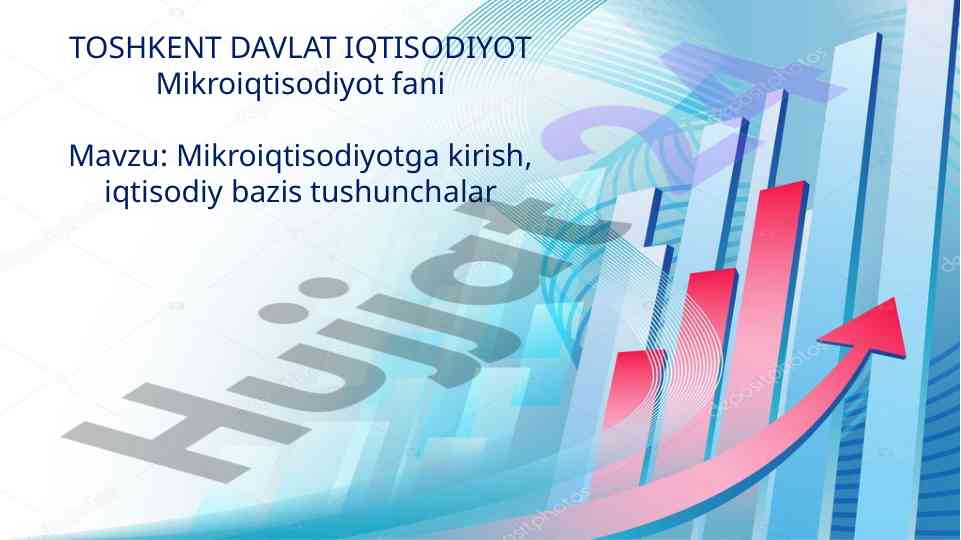 Mikroiqtisodiyotga kirish mavzusi bo‘yicha reja