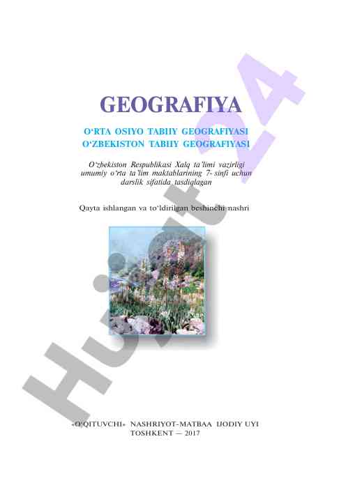 O‘rta osiyo tabiiy geografiyasi darslik