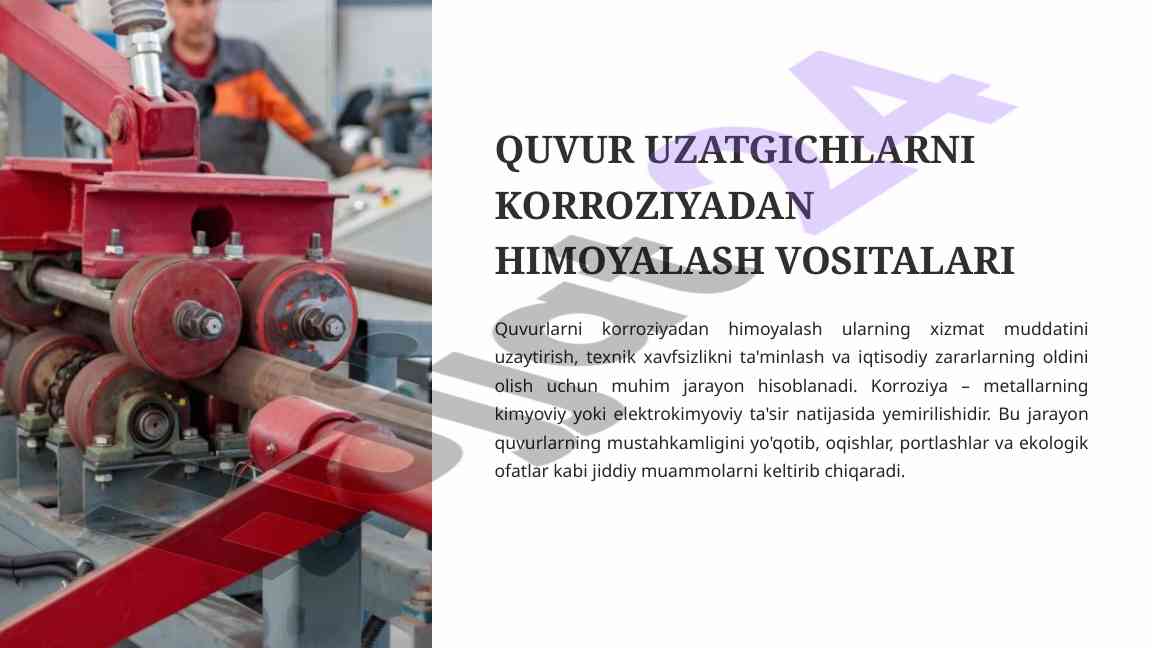 Quvurlarni korroziyadan himoyalash usullari