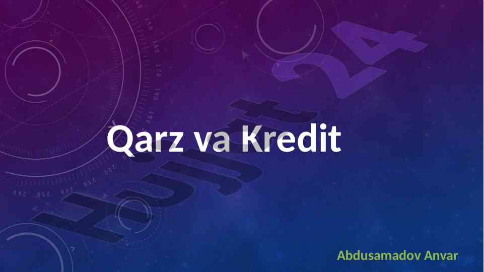 Qarz shartnomasi va uning asosiy shartlari