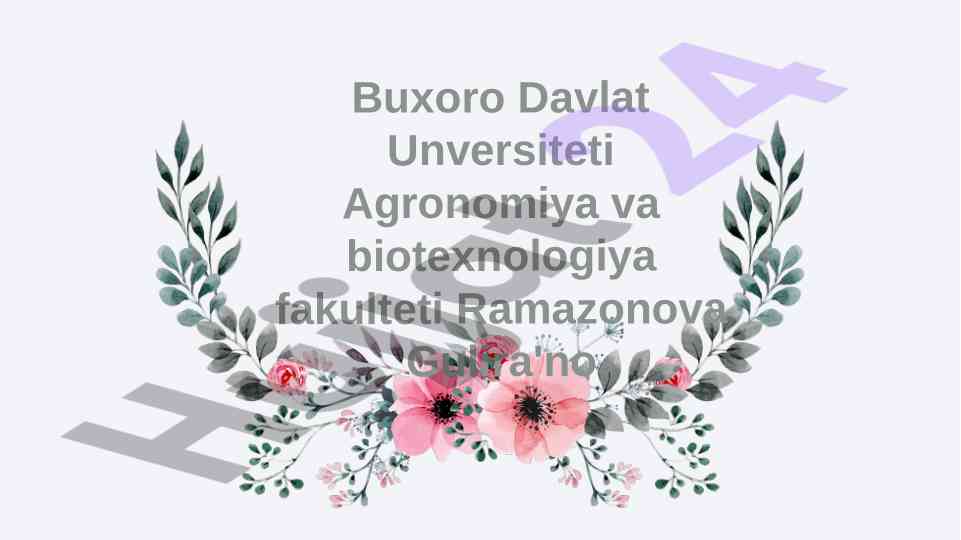 Qoqio'tdoshlar oilasi va dorivor qoqio'tning tahlili