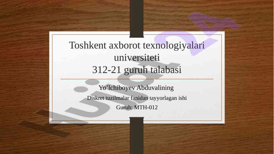 Yo’naltirilgan graflarda mashrut tahlili