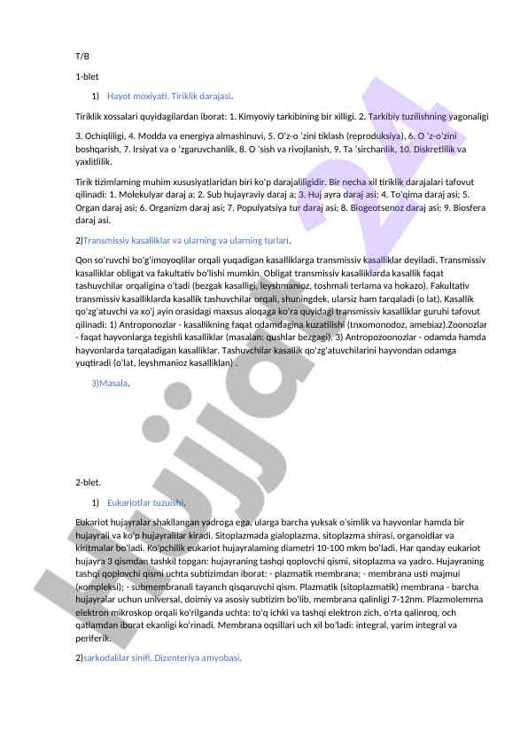 Tiriklik darajalari va transmissiv kasalliklar