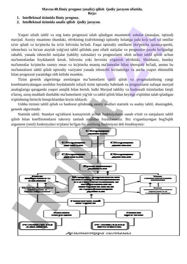 Ilmiy prognoz qilish ijodiy jarayon sifatida