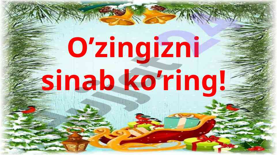 Matematik savollar bilan sinov testi