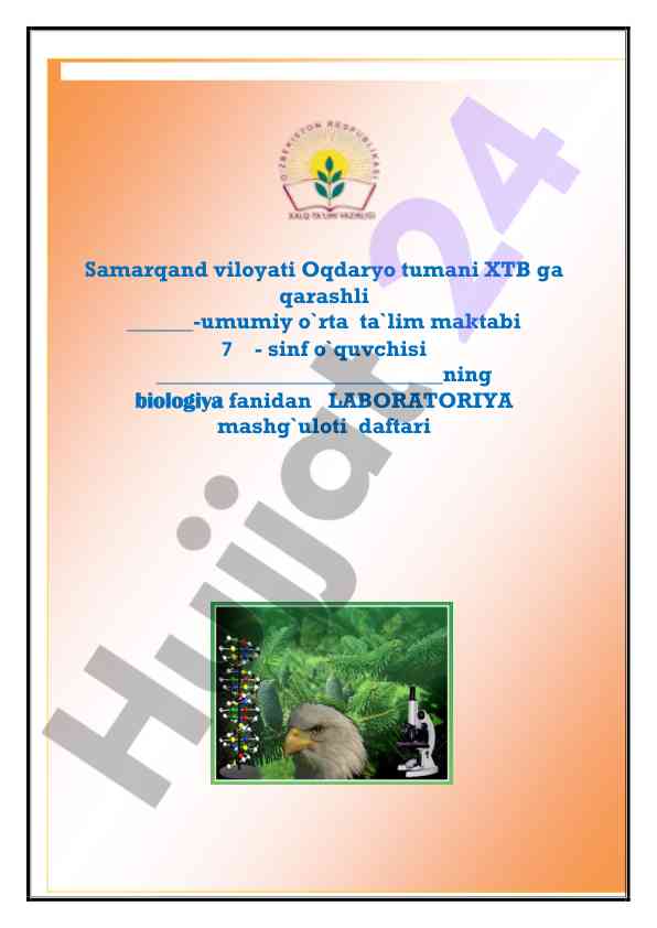 Tirik tufelka harakatini mikroskop ostida kuzatish