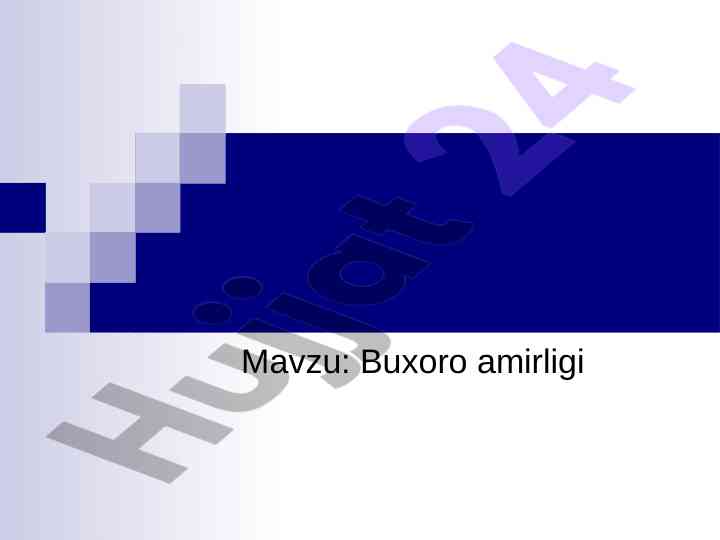 Buxoro amirligi tarixi haqida ma'lumotlar