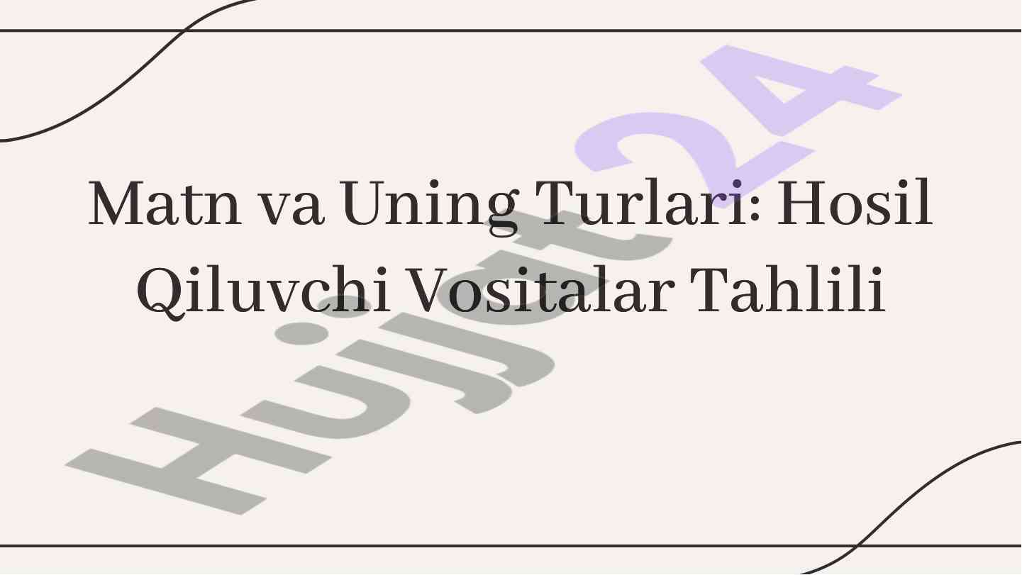 Matn va uning turlari taqdimoti