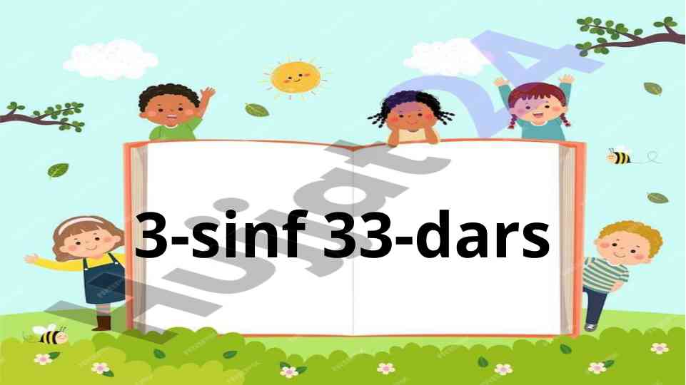 3-sinf 33-dars mashqlari