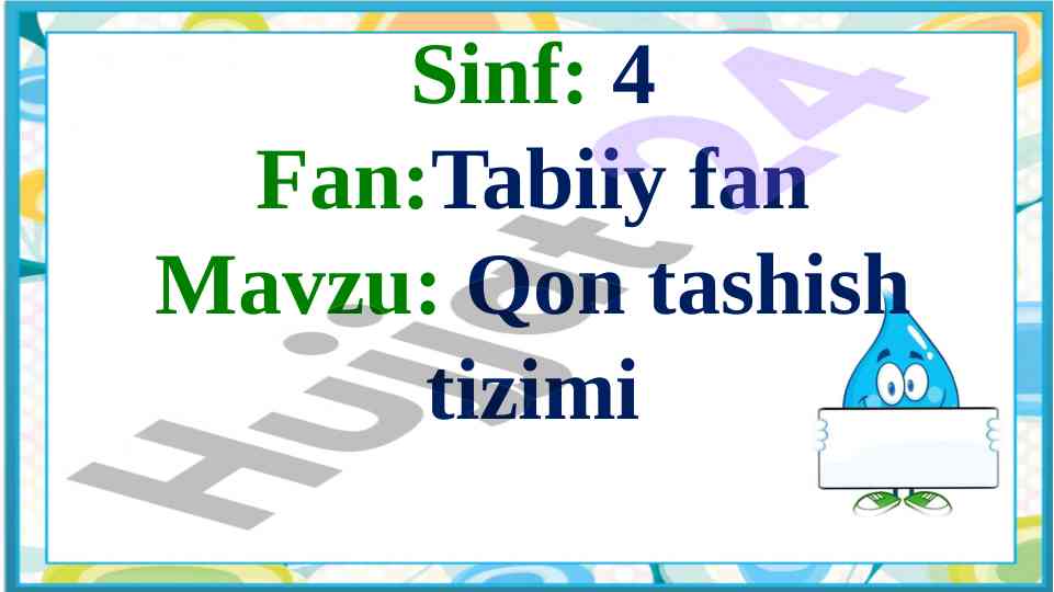 Qon tashish tizimi test sinovi